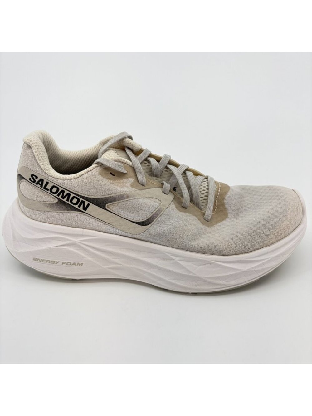 Salomon Aero Glide Womens Size 6.5 Ivory Gray Athletic Running Shoes Sneakers